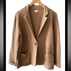 J. Crew Women's Tan sweater knit Blazer large